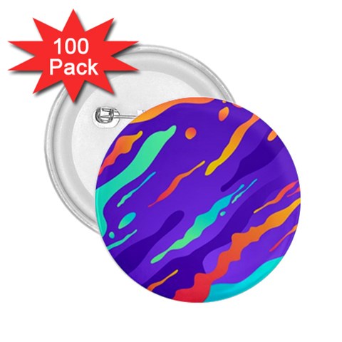 Multicolored Abstract Background 2.25  Buttons (100 pack)  from ArtsNow.com Front