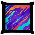 Multicolored Abstract Background Throw Pillow Case (Black)