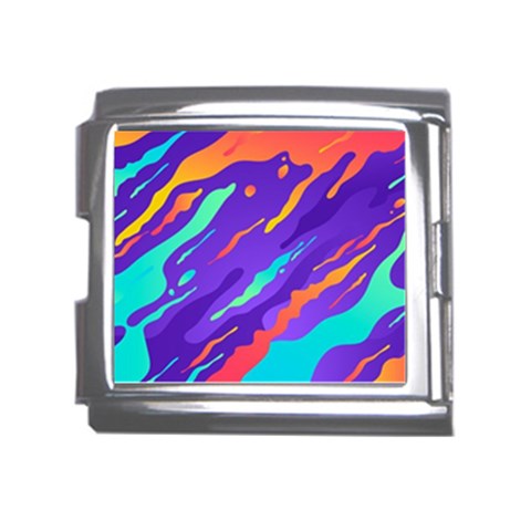Multicolored Abstract Background Mega Link Italian Charm (18mm) from ArtsNow.com Front