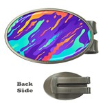 Multicolored Abstract Background Money Clips (Oval) 