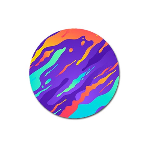 Multicolored Abstract Background Magnet 3  (Round) from ArtsNow.com Front