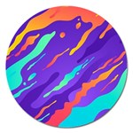 Multicolored Abstract Background Magnet 5  (Round)