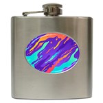 Multicolored Abstract Background Hip Flask (6 oz)