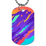 Multicolored Abstract Background Dog Tag (Two Sides)