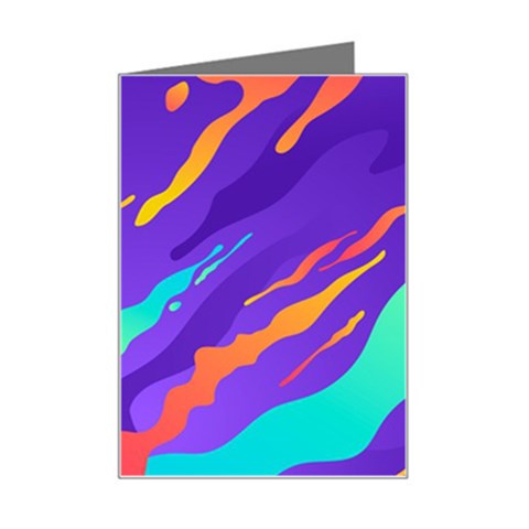 Multicolored Abstract Background Mini Greeting Card from ArtsNow.com Left