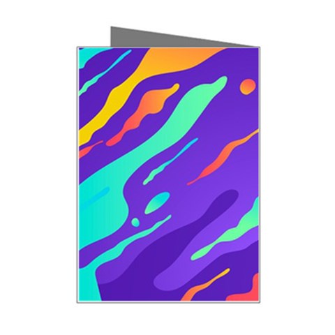 Multicolored Abstract Background Mini Greeting Card from ArtsNow.com Right