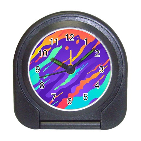 Multicolored Abstract Background Travel Alarm Clock from ArtsNow.com Front