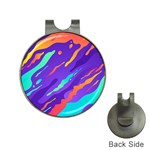 Multicolored Abstract Background Hat Clips with Golf Markers