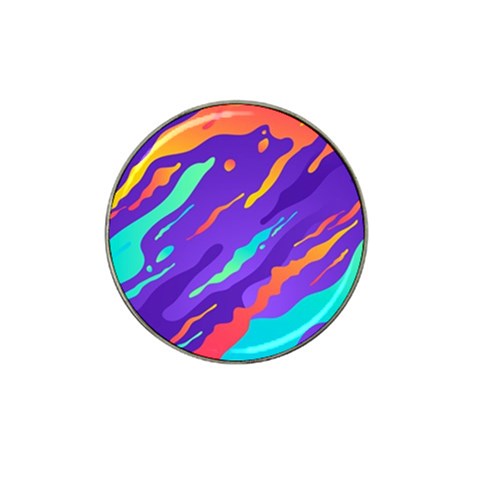 Multicolored Abstract Background Hat Clip Ball Marker from ArtsNow.com Front