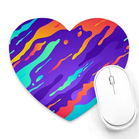 Multicolored Abstract Background Heart Mousepad from ArtsNow.com Front