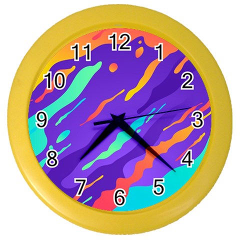 Multicolored Abstract Background Color Wall Clock from ArtsNow.com Front