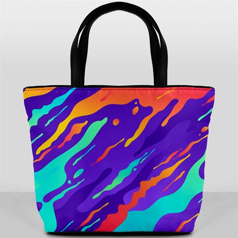 Multicolored Abstract Background Bucket Bag from ArtsNow.com Back