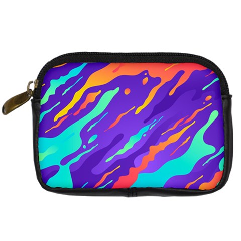 Multicolored Abstract Background Digital Camera Leather Case from ArtsNow.com Front
