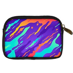 Multicolored Abstract Background Digital Camera Leather Case from ArtsNow.com Back