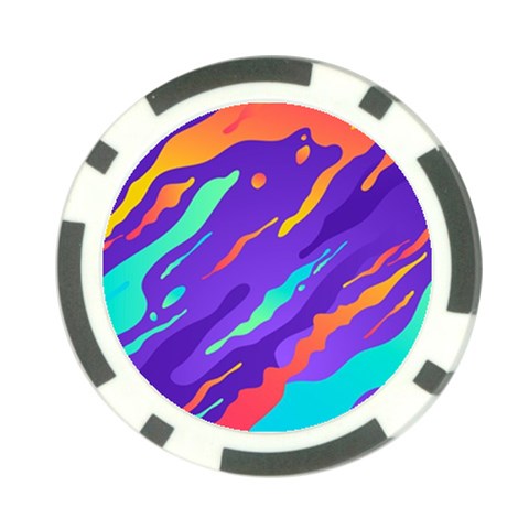 Multicolored Abstract Background Poker Chip Card Guard (10 pack) from ArtsNow.com Front