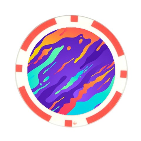 Multicolored Abstract Background Poker Chip Card Guard (10 pack) from ArtsNow.com Front