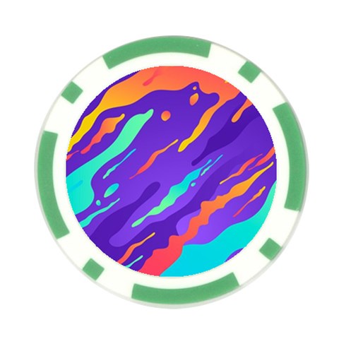 Multicolored Abstract Background Poker Chip Card Guard (10 pack) from ArtsNow.com Front