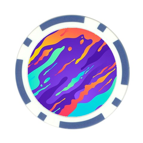 Multicolored Abstract Background Poker Chip Card Guard (10 pack) from ArtsNow.com Front