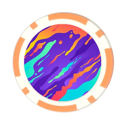 Multicolored Abstract Background Poker Chip Card Guard (10 pack) from ArtsNow.com Front