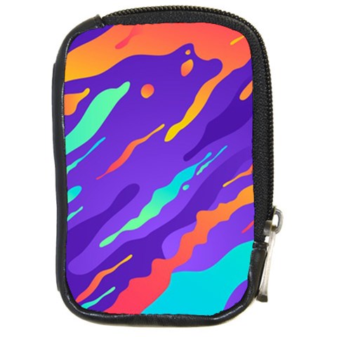 Multicolored Abstract Background Compact Camera Leather Case from ArtsNow.com Front