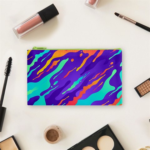 Multicolored Abstract Background Cosmetic Bag (Small) from ArtsNow.com Front