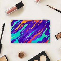 Multicolored Abstract Background Cosmetic Bag (Small) from ArtsNow.com Back