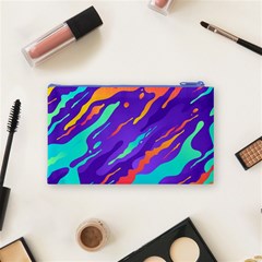 Multicolored Abstract Background Cosmetic Bag (Small) from ArtsNow.com Back