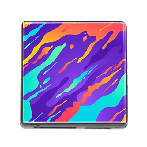 Multicolored Abstract Background Memory Card Reader (Square 5 Slot) from ArtsNow.com Front