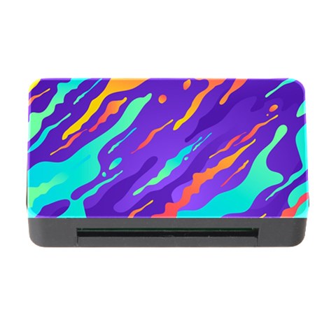 Multicolored Abstract Background Memory Card Reader with CF from ArtsNow.com Front