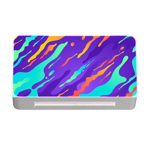 Multicolored Abstract Background Memory Card Reader with CF from ArtsNow.com Front