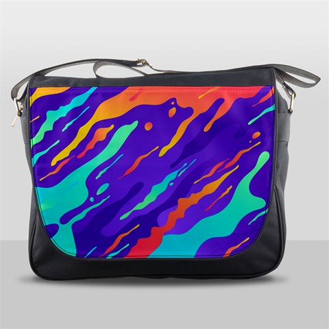 Multicolored Abstract Background Messenger Bag from ArtsNow.com Front