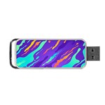 Multicolored Abstract Background Portable USB Flash (One Side)
