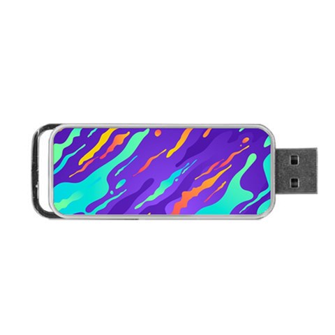 Multicolored Abstract Background Portable USB Flash (Two Sides) from ArtsNow.com Front