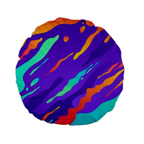 Multicolored Abstract Background Standard 15  Premium Round Cushions from ArtsNow.com Front