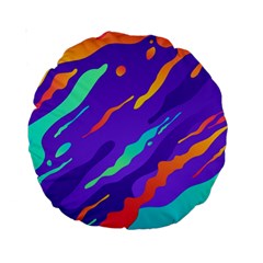 Multicolored Abstract Background Standard 15  Premium Round Cushions from ArtsNow.com Back