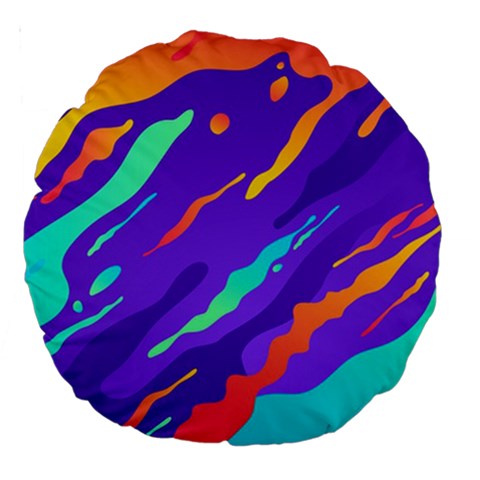 Multicolored Abstract Background Large 18  Premium Round Cushions from ArtsNow.com Front