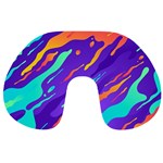 Multicolored Abstract Background Travel Neck Pillow