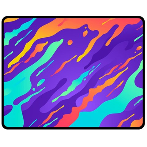 Multicolored Abstract Background Two Sides Fleece Blanket (Medium) from ArtsNow.com 58.8 x47.4  Blanket Front