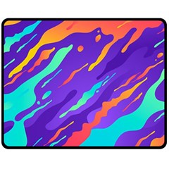 Multicolored Abstract Background Two Sides Fleece Blanket (Medium) from ArtsNow.com 58.8 x47.4  Blanket Back