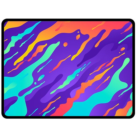 Multicolored Abstract Background Two Sides Fleece Blanket (Large) from ArtsNow.com 80 x60  Blanket Front