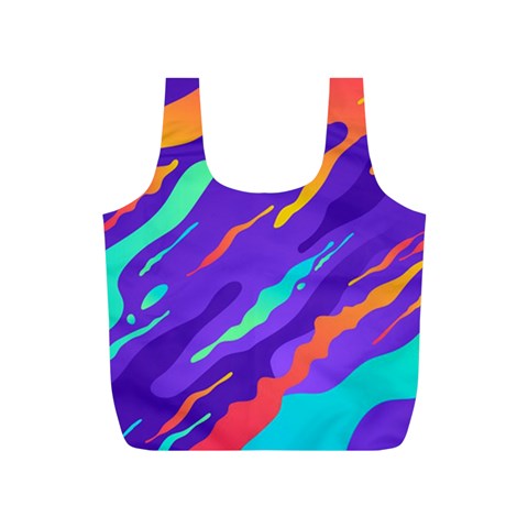 Multicolored Abstract Background Full Print Recycle Bag (S) from ArtsNow.com Front