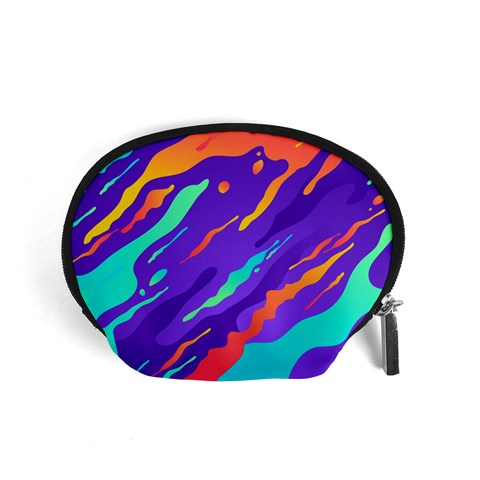 Multicolored Abstract Background Accessory Pouch (Small) from ArtsNow.com Front