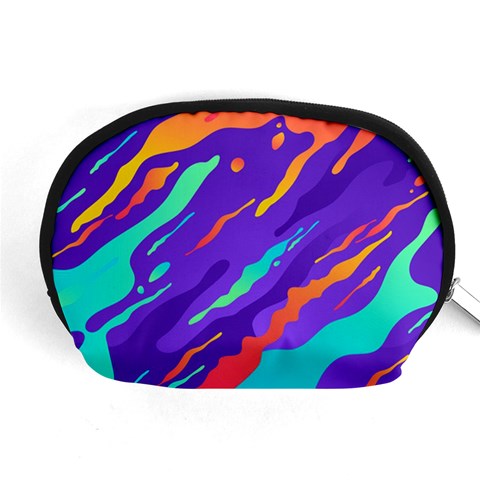 Multicolored Abstract Background Accessory Pouch (Medium) from ArtsNow.com Front