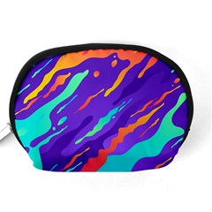 Multicolored Abstract Background Accessory Pouch (Medium) from ArtsNow.com Back