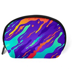 Multicolored Abstract Background Accessory Pouch (Large) from ArtsNow.com Back