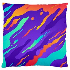 Multicolored Abstract Background Large Premium Plush Fleece Cushion Case (Two Sides) from ArtsNow.com Back