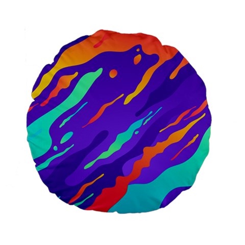 Multicolored Abstract Background Standard 15  Premium Flano Round Cushions from ArtsNow.com Front