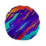 Multicolored Abstract Background Standard 15  Premium Flano Round Cushions