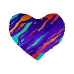 Multicolored Abstract Background Standard 16  Premium Flano Heart Shape Cushions