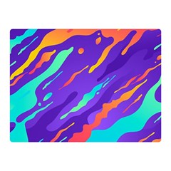 Multicolored Abstract Background Two Sides Premium Plush Fleece Blanket (Mini) from ArtsNow.com 35 x27  Blanket Back